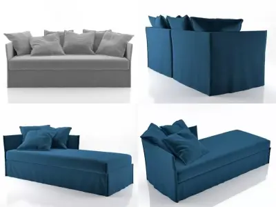 Fox four different sofas 3D model