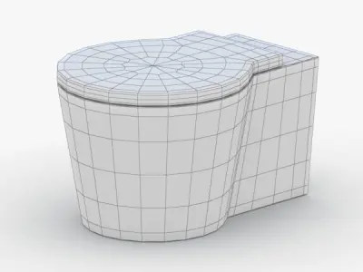 1540 - Toilet Low-poly 3D model