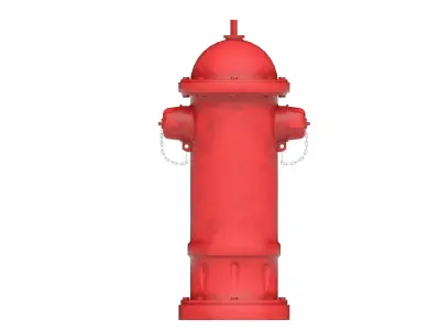 Fire Hydrant Low-poly 3D model 31