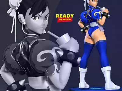 Chun-Li - Street Fighter Fanart 3D print model