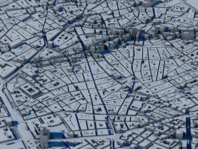 Madrid City 3D Model Spanish Capital Urban Landscape  3D print model
