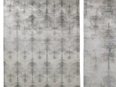 ADELA HAND-KNOTTED WOOL SILK RUG 3D model