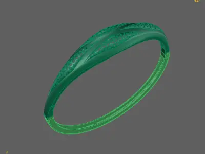 Womens Bracelets Bangles 3DM STL OBJ With Details  3D print model