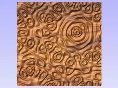 Table top with wave relief 3D model