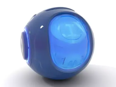 Futuristic Holographic Sphere Model Pack Low-poly 3D model