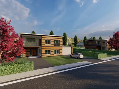 3D Villa Family House Neighborhood 3D model 3D model