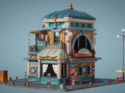 Cartoon House 24 3D model
