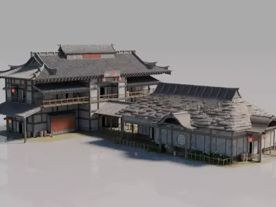 Traditional Japanese House 1 3D model