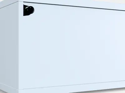 BESTA Shelf unit with door 56 Low-poly 3D model