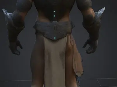 Scifi Character Warrior Low-poly 3D model