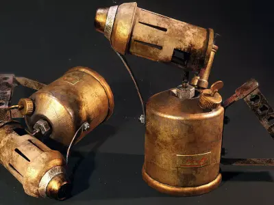 Parafin Blow Torch PBR Optimized Free low-poly 3D model