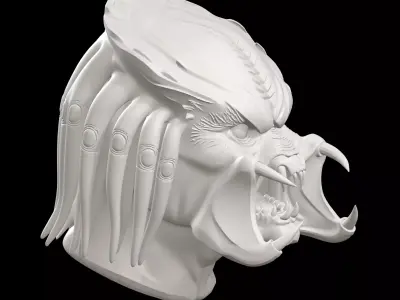 Predator Bust High Detail Miniature 3D print model