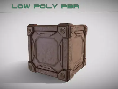 Sci-Fi Crate Low-poly 3D model