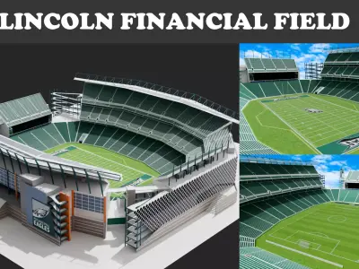 Lincoln Financial Field - Stadium 3D 3D model