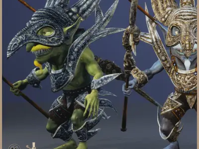 Goblin Shaman Light Version Low-poly 3D model