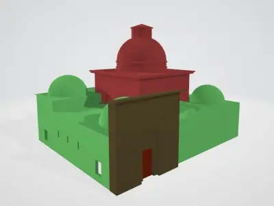 Karatay Madrasah Isa Mosque Semsi Tebrizi Mosque Pack Low-poly 3D model