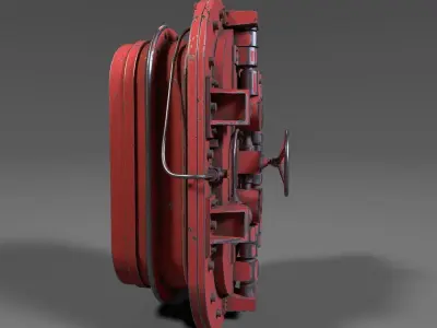 Painted industrial Door  3D model