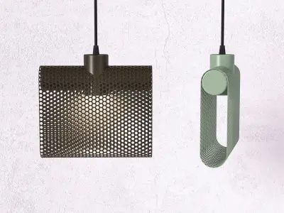 Grid Pendant Lamp 3D model