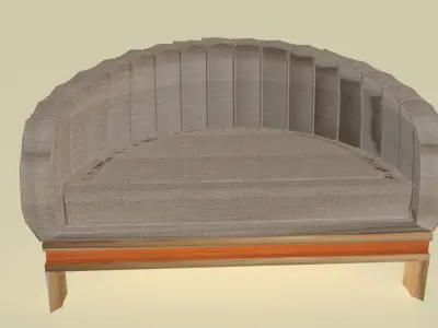 Modern hemispherical sofa Low-poly 3D model