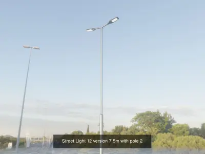 Street Light 12 with pole 2 3D Model Pack