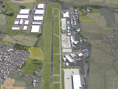 East Midlands - Airport - EMA Low-poly 3D model