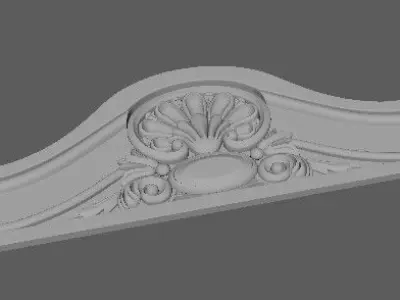 Central decor ornament for furniture 3D model