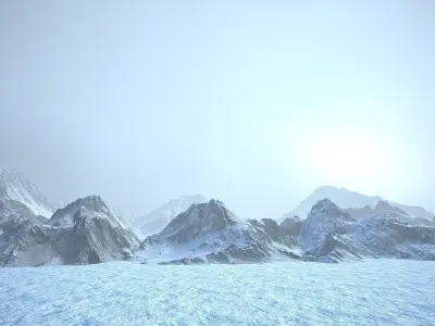 Background Landscapes Snow Low-poly 3D model