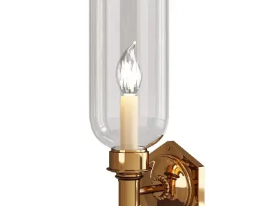 Pair of Nickel Charles Edwards sconce Low-poly 3D model