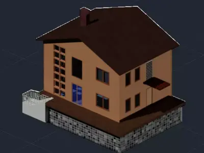 ahsap ev  bungalov 3D print model