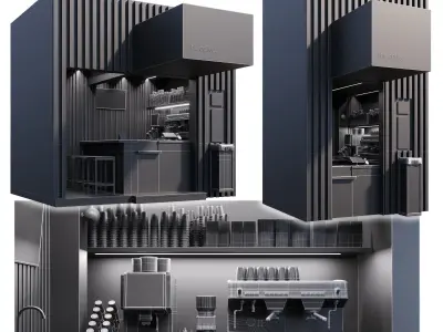 Street coffee 3D model