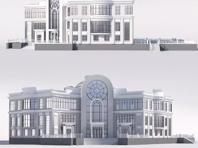 Classical public building 3D model