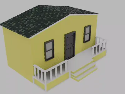 Suburban House Low-poly 3D model purchase