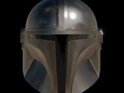 Mandalorian Beskar Helmet - High-poly 3D model