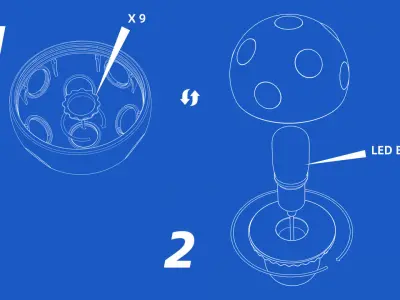 Mushroom Lamp  3D print model