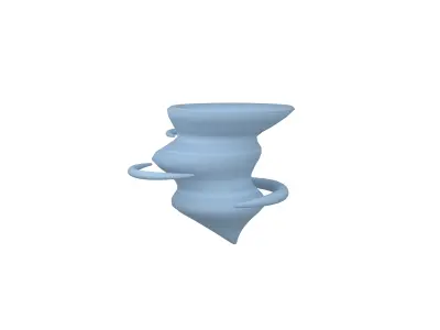 Tornado v1 001 Low-poly 3D model