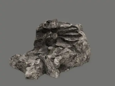 Ladder 5 rock Low-poly 3D model