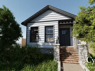 Modular Classic Style American House 1 Low-poly 3D model