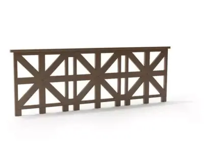 Brown Intricate Railing 3D model