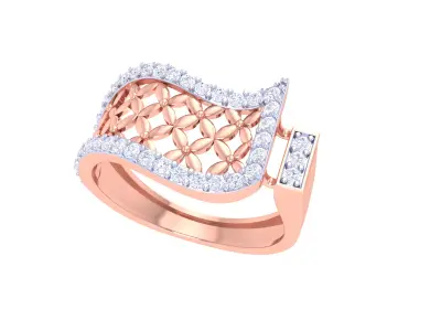 Women Ring  Render 3dm STL OBJ FBX Details 3D print model 156