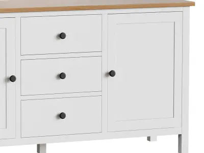Chest of drawers 3 drawers and 2 doors Terek 3D model