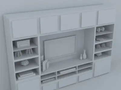 NEW MODERN TV STAND Low-poly 3D model
