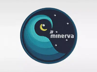 Embroidered Patch Minerva Mission Low-poly 3D model