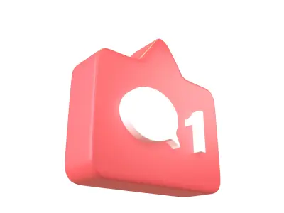 Socail Media Comment v2 001 Low-poly 3D model