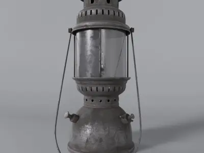Vintage Lamp-Old oil lantern 3D model