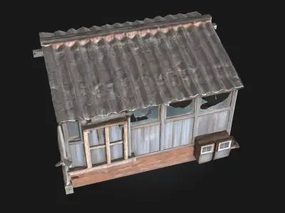 Weathered Shack  Shelter of Time 3D model