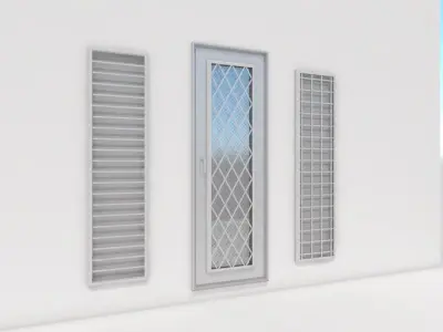 Japanese Window Terrace door 3D model