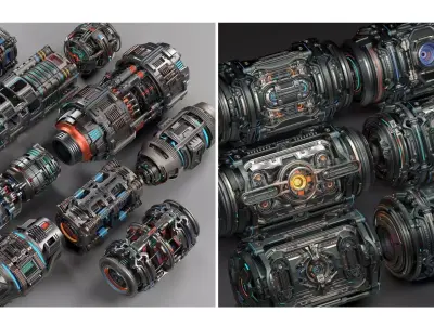 Sci Fi Mega Elements Kitbash 2 in 1 3D Model Pack