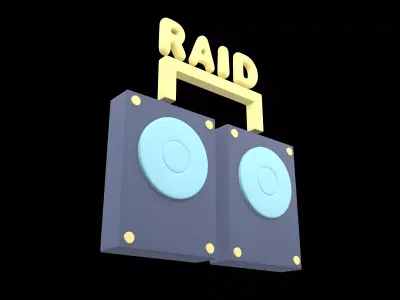 RAID Icon v1 003 Low-poly 3D model