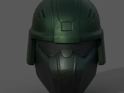 Helmet scifi military combat 3d futuristic technology fantasy  Low-poly 3D model