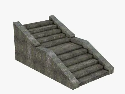 Stone Stairs 3D model